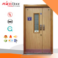 High quality Chinese wooden fire apartment entrance door with Civil Defence approved